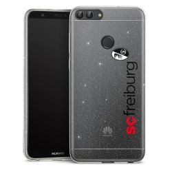 Silikon Glitter Case transparent-silber