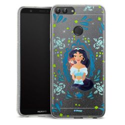 Silikon Glitter Case transparent-silber