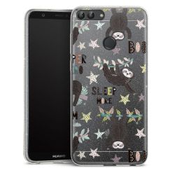 Silicone Glitter Case silver glitter