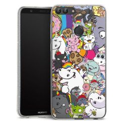 Silikon Glitter Case transparent-silber