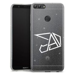 Silikon Glitter Case transparent-silber