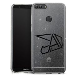 Silikon Glitter Case transparent-silber