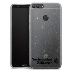 Silikon Glitter Case transparent-silber