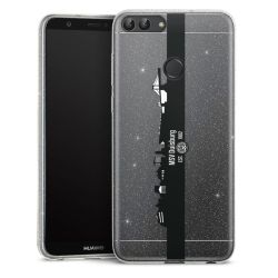 Silikon Glitter Case transparent-silber