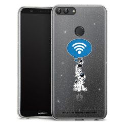 Silikon Glitter Case transparent-silber