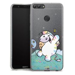 Silikon Glitter Case transparent-silber