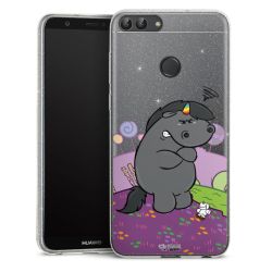 Silikon Glitter Case transparent-silber