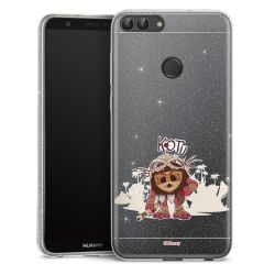 Silikon Glitter Case transparent-silber