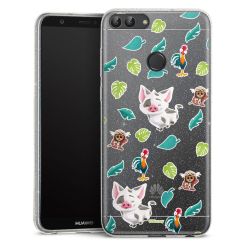 Silikon Glitter Case transparent-silber