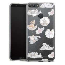 Silikon Glitter Case transparent-silber
