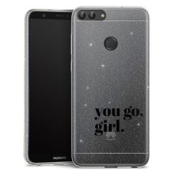 Silikon Glitter Case transparent-silber