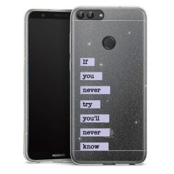 Silikon Glitter Case transparent-silber
