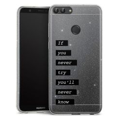 Silikon Glitter Case transparent-silber