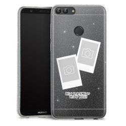 Silikon Glitter Case transparent-silber