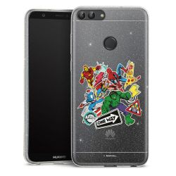 Silikon Glitter Case transparent-silber