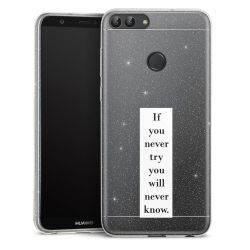 Silikon Glitter Case transparent-silber