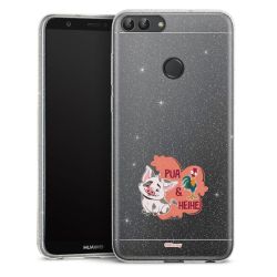 Silikon Glitter Case transparent-silber