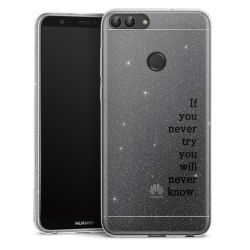 Silikon Glitter Case transparent-silber