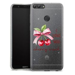 Silikon Glitter Case transparent-silber