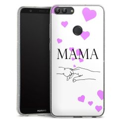 Silikon Glitter Case transparent-silber