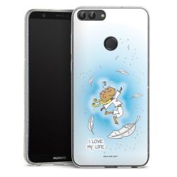 Silikon Glitter Case transparent-silber