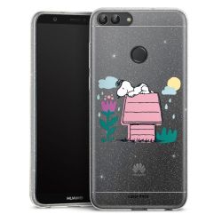 Silikon Glitter Case transparent-silber