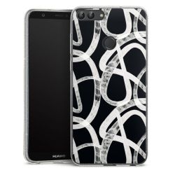 Silikon Glitter Case transparent-silber