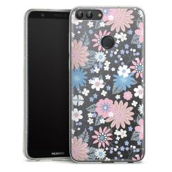 Silikon Glitter Case transparent-silber