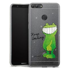 Silikon Glitter Case transparent-silber