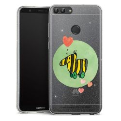 Silikon Glitter Case transparent-silber