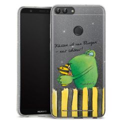 Silikon Glitter Case transparent-silber