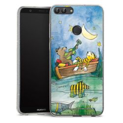 Silikon Glitter Case transparent-silber