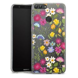 Silikon Glitter Case transparent-silber