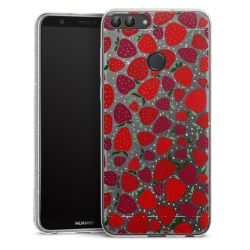 Silikon Glitter Case transparent-silber