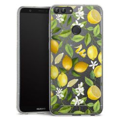 Silikon Glitter Case transparent-silber