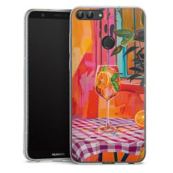 Silikon Glitter Case transparent-silber