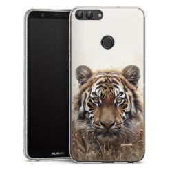 Silikon Glitter Case transparent-silber