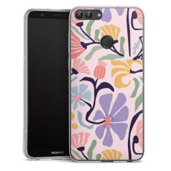 Silikon Glitter Case transparent-silber