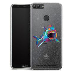 Silikon Glitter Case transparent-silber