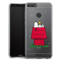 Silikon Glitter Case transparent-silber