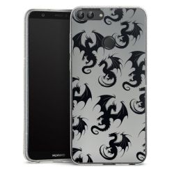 Silikon Glitter Case transparent-silber