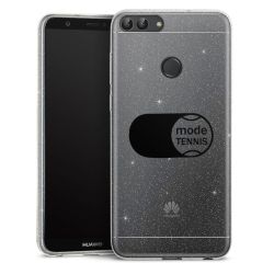 Silikon Glitter Case transparent-silber