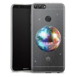 Silikon Glitter Case transparent-silber