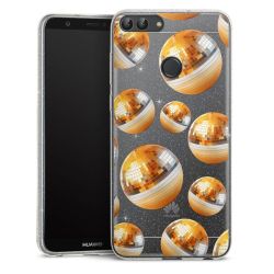 Silikon Glitter Case transparent-silber