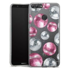 Silikon Glitter Case transparent-silber