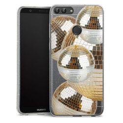 Silikon Glitter Case transparent-silber