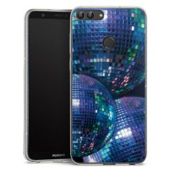 Silikon Glitter Case transparent-silber