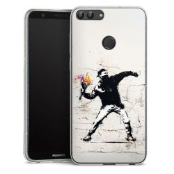 Silikon Glitter Case transparent-silber