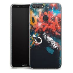 Silikon Glitter Case transparent-silber