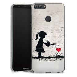 Silikon Glitter Case transparent-silber